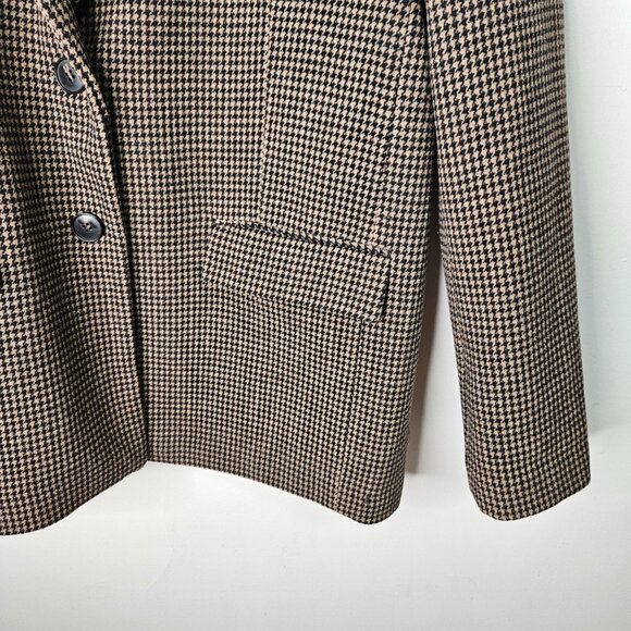 ZARA Woman Wool Houndstooth Outwear Blazer Jacket Coat Sz M Oversized 1255/805 - Picture 8 of 16